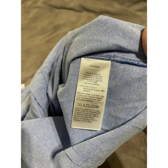 NWT J.Crew Size PS Chambray Long Sleeve Button Up Shirt Blue Women Causal - Picture 6 of 6